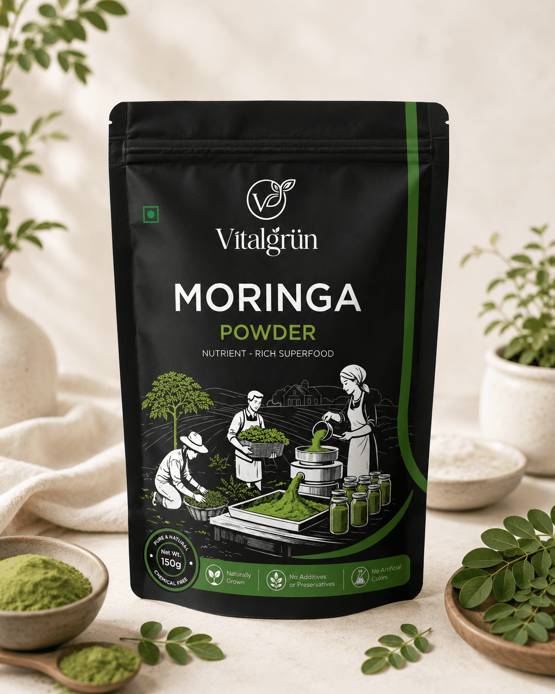 100% Natural Moringa Powder